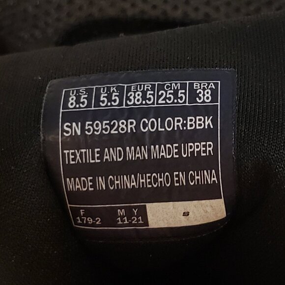 Sketchers Black Memory Foam Lite Weight Lace Up Sneakers Size 8 1/2 - Picture 11 of 11